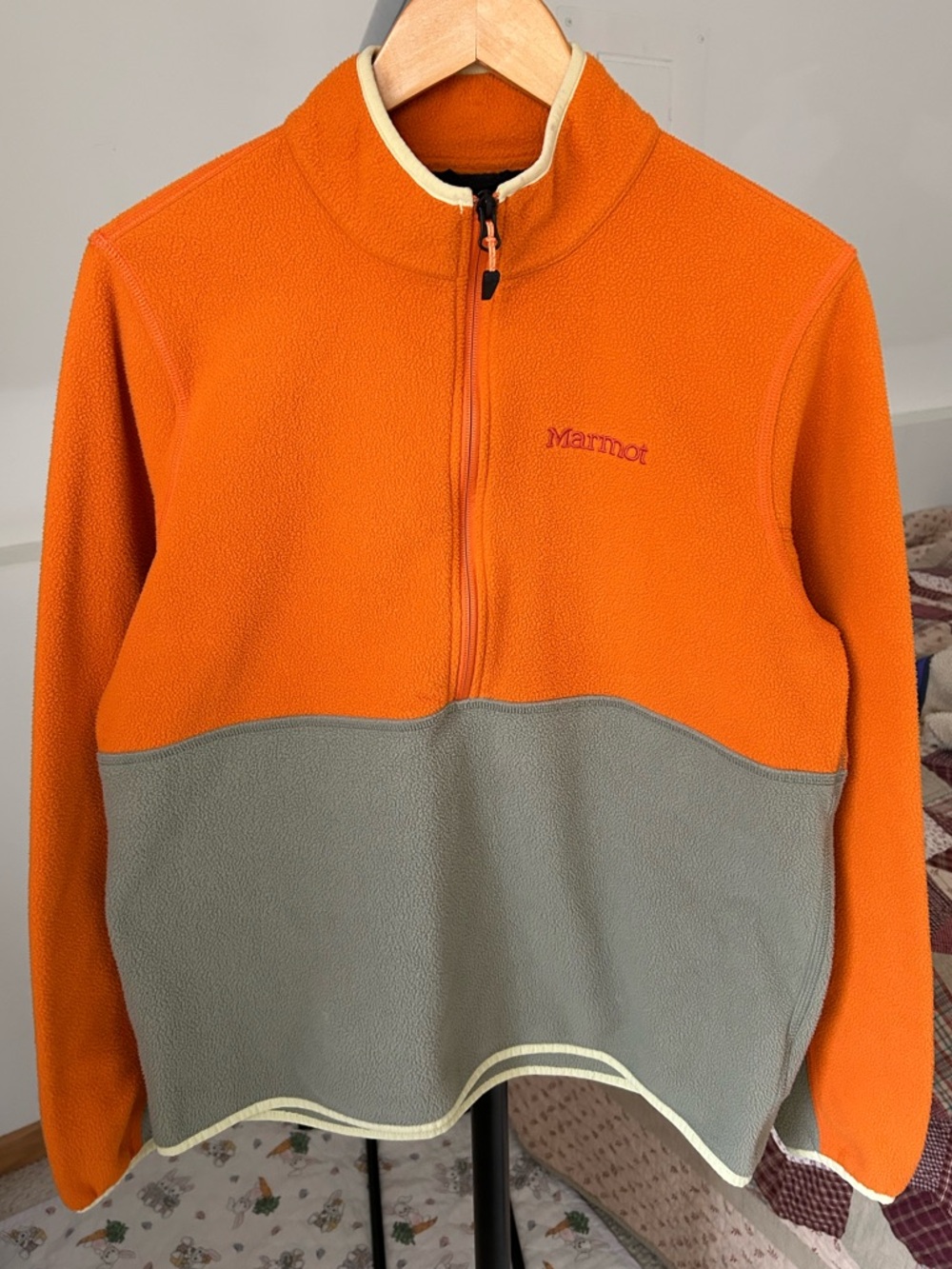 Marmot Rocklin Half 1/2 Zip Fleece Pullover Jacket Orange Women’s Large